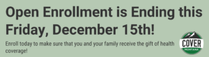Banner explaining end of Open Enrollment coming on December 15th